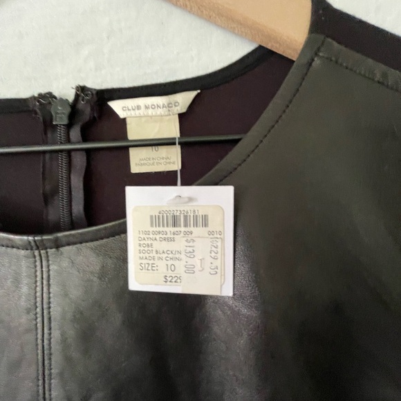 Club Monaco black with leather new with tags size 10 reteils$220. - Picture 3 of 7